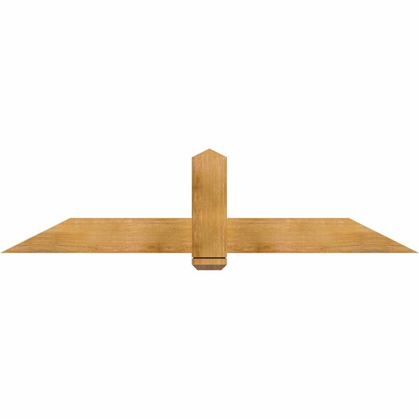 Ekena Millwork Eugene Rough Sawn Timber Gable Bracket, Western Red Cedar, 72"W x 18"H x 2"D x 6"F, 6/12 Pitch GBW072X18X0206EUG00RWR - main